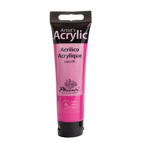 Farba akrylowa Phoenix 125ml, Różowa ciemna - Magenta